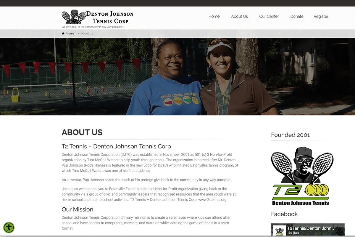Denton Johnson Tennis Corp Web Site 2020
